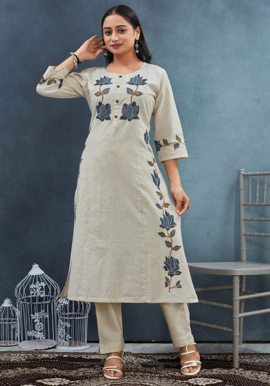 Peach Piper Heavy Pure Cotton Flex Ethnic Wear Set