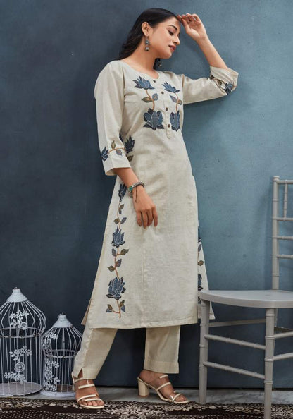 Peach Piper Heavy Pure Cotton Flex Ethnic Wear Set